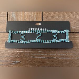 Dolls Kill Turquoise Statement choker Necklace
